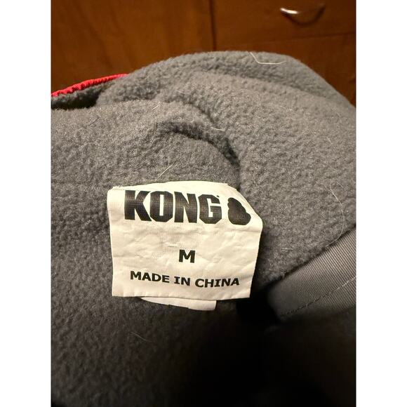 Kong Dog Full Coverage Snow Suit Waterproof Coat Medium 43-51cm back Black Red - Picture 2 of 5